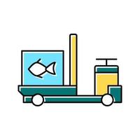 tuna transportation color icon vector illustration