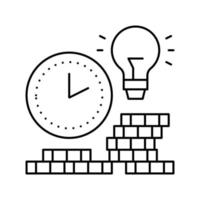 earning money time line icon vector illustration