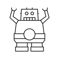 robotic geek line icon vector illustration sign