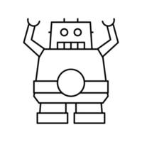 robotic geek line icon vector illustration sign