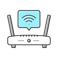 wifi internet in motel color icon vector illustration