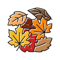 foliage autumn color icon vector illustration