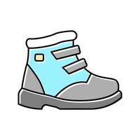 ilustración de vector de icono de color de cuidado de zapatos para niños