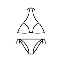 bikini summer clothes for swimming line icon vector illustration