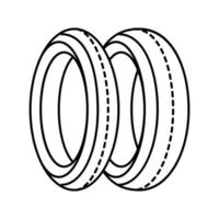 tire motorcycle accessory line icon vector illustration