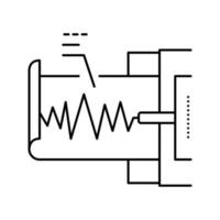 seismograph device line icon vector illustration