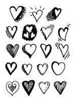 vector set of heart, love. with different style. isolated on white background. vector illustration for concept design