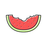 food watermelon color icon vector illustration