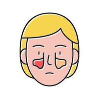 sinusitis disease color icon vector illustration