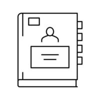 pupil notebook line icon vector illustration