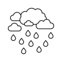 precipitation water line icon vector illustration