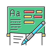 writing school lesson color icon vector illustration