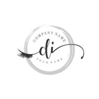 initial DI logo handwriting beauty salon fashion modern luxury monogram vector