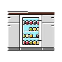 built in wine cooler color icon vector illustration