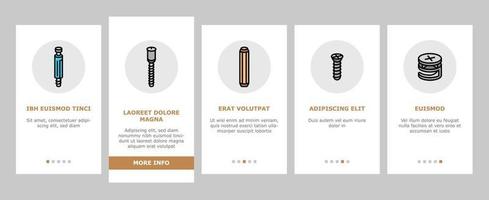 assembly furniture instruction onboarding icons set vector