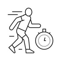 run on time line icon vector illustration