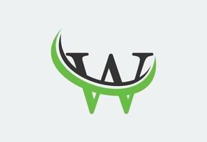 Letter W logo design template, Vector illustration