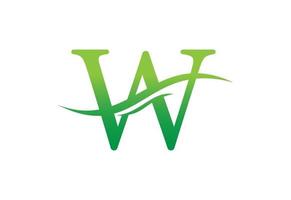 Letter W logo design template, Vector illustration