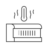 ilustración de vector de icono de línea de calentador de piso