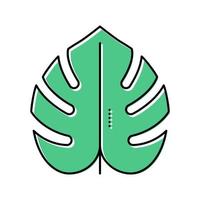 ilustración de vector de icono de color de hoja de planta