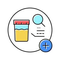 urine analysis health check color icon vector illustration