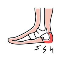 heel spur disease color icon vector illustration