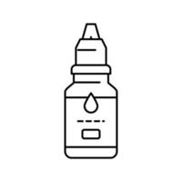 kit químico líquido resina arte línea icono vector ilustración
