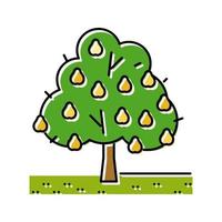 tree pear color icon vector illustration