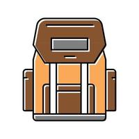 mochila de senderismo para la ilustración de vector de icono de color de caza