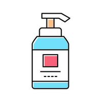 crema líquida para la ilustración de vector de icono de color de cara