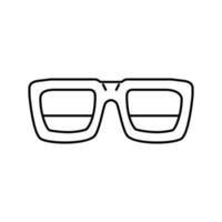 gafas de rap marco línea icono vector ilustración