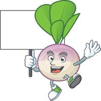 Turnip cartoon character style vector