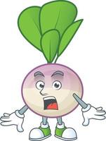 Turnip cartoon character style vector