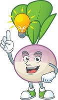 Turnip cartoon character style vector