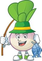 Turnip cartoon character style vector