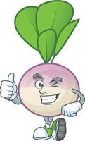 Turnip cartoon character style vector