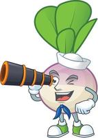 Turnip cartoon character style vector