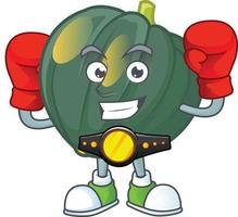 Acorn squash cartoon character style vector