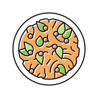 salad with vitamin carrot color icon vector illustration