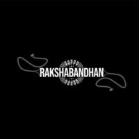 feliz raksha bandhan escrito en forma de rakhi. vector