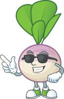 Turnip cartoon character style vector