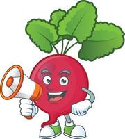 Red Radish cartoon character style vector