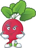 Red Radish cartoon character style vector