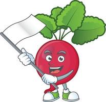 Red Radish cartoon character style vector