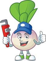 Turnip cartoon character style vector