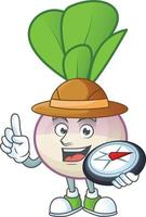 Turnip cartoon character style vector