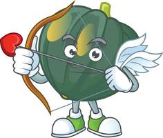 Acorn squash cartoon character style vector