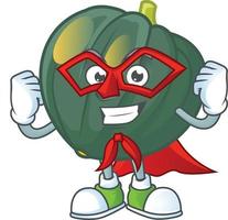 Acorn squash cartoon character style vector