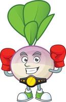 Turnip cartoon character style vector