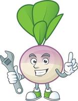 Turnip cartoon character style vector